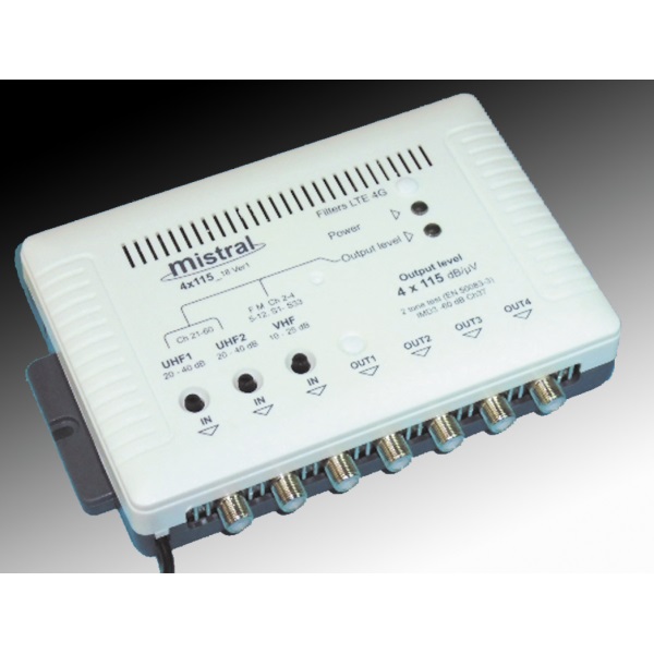 mistral-κεντρικός-ενισχυτής-4X115-40db mistral κεντρικός ενισχυτής 4X115 40db